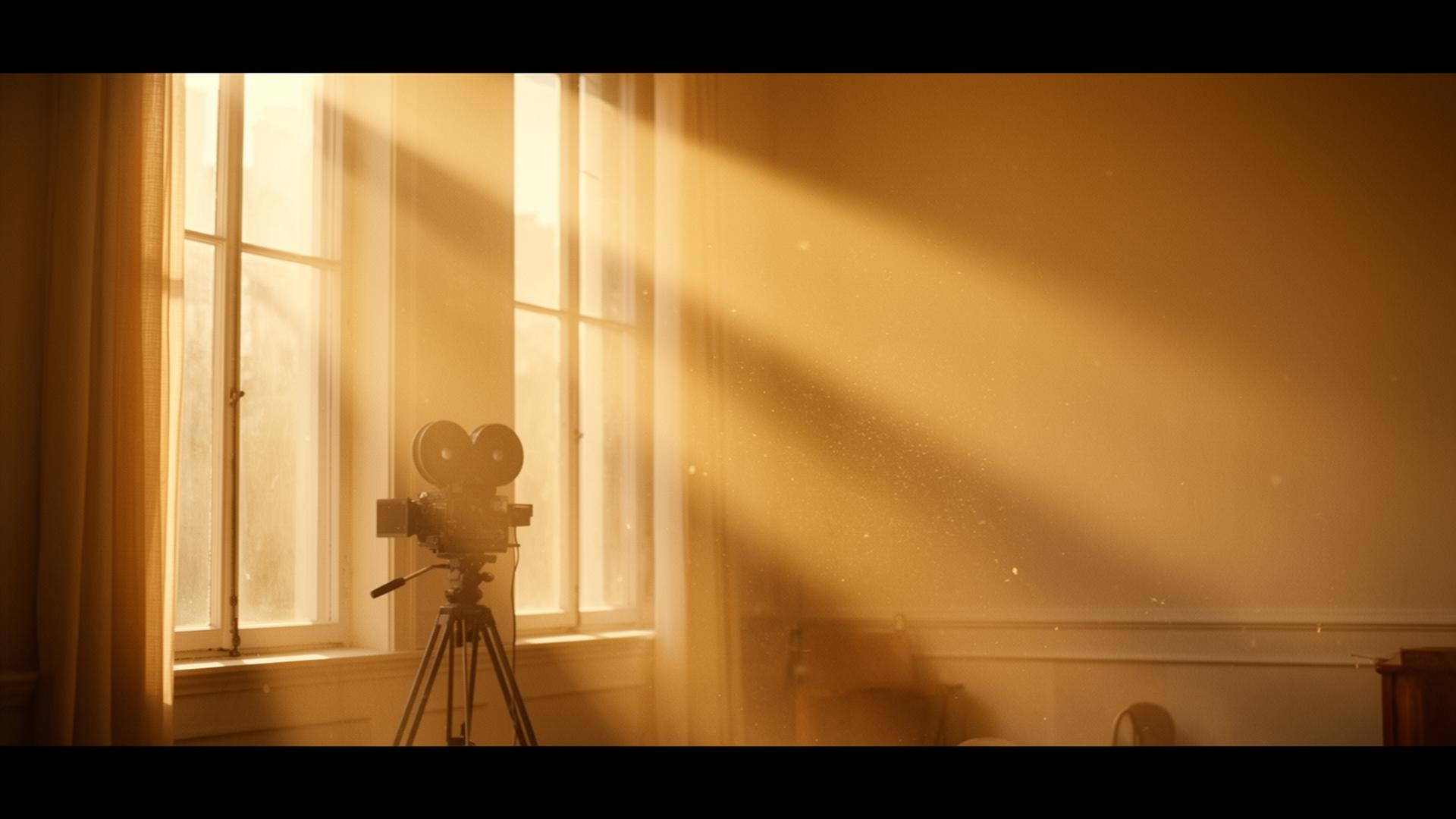Tournage de nuit éclairé en bleu indigo